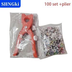 [COD] 🔥🔥🔥SHNGki Plier Công Cụ Colour Kim Loại Snap May Nút Claw Set Hollow Rắn Snap Chốt Kit Cho Cài Đặt Quần Áo Túi