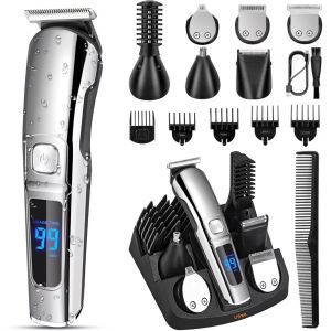 SAMSUNG 11 Piece Set Electric Razor 11 in 1 LED Screen Smart Hair Clipper Shaver Nose Hair Trimmer.