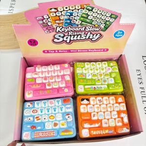HULEQQI 26-Key Fidget Keyboard Toy Slow Rebound Cartoon 26-Key Squishy Toy Fidget Toy 26-Key Squeeze Toy Party Favors