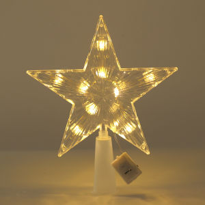 【On Sale】Christmas Tree Top Decoration LED Star Hanging Pendant Topper Xmas Tree Decor Ornament