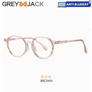 Grey Jack Kacamata Antiradiasi Blueray Style Retro Bisa Minus TR90 Fashion Wanita dan Pria Kekinian 204
