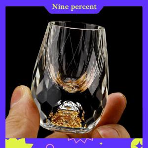 Nine percent Luxury Vodka Sake Shochu Bar Liqueur Double Bottom Foil Tea Cup High-end Gifts Hard Liquor