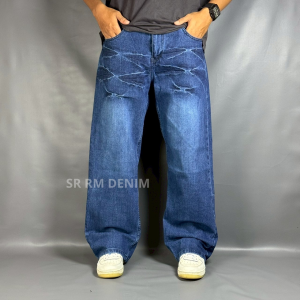 CELANA JEANS BAGGY GOMBRANG BIOTING-BLACK JAZZ SKENA PANJANG RINGKEL PRIA
