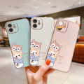 Hontinga Casing Case For VIVO V30 V30e V29 5G Y78 V27E V27 Pro 5G Case Fashion Cute Cartoon Dogs Luxury Chrome Plated Soft TPU Square Phone Case Full Cover Camera Protection Anti Gores Rubber Cases For Girls. 