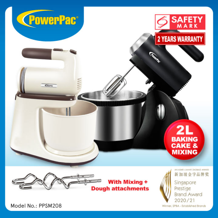 PowerPac Hand Mixer, Stand Mixer With Bowl (PPSM208) Lazada Singapore