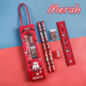 Paket Alat Tulis Pensil Penghapus Rautan Penggaris Untuk Sekolah TK SD SMP SMA