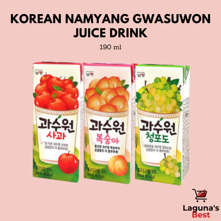 Korean Namyang Gwasuwon Juice Drink Apple, Grape, Peach