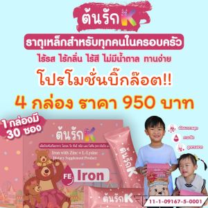 ต้นรักเค 120 ซอง ธาตุเหล็กและซิงค์พลัส L-Lysine (Iron with Zinc + L-Lysine) ผลิตภัณฑ์ในเครือต้นรัก By มะม้าตูน แบรนด์ ชาต้นรัก