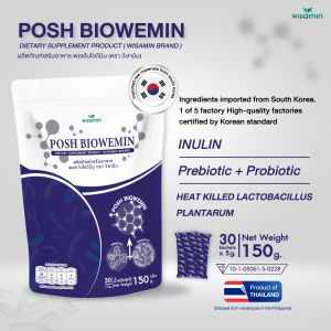 POSH BIOWEMIN Probiotics + Prebiotics Dietary Supplement WISAMIN  Brand Quantity 30 sachets/1 bag