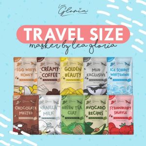 [TERMURAH! KEMASAN BARU!] TRAVEL SIZE MASKER  WAJAH ORGANIK BY LEA GLORIA 10GR BUBUK MASK 10 GR GRAM