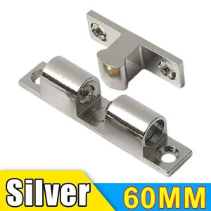 Dizoey 40/50/60mm Brass Adjustable Bead Locks Cabinet Door Latch Double Ball Beads Locks Wardrobe Door Spring Clip Hardware Accessories