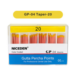 NICEDEN 1Box Dental Gutta Percha Point Endodontic Material Taper 0.02 0.04 0.06 F1 F2 F3 for Dentistry Clinic