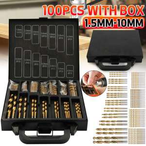 🔥พร้อมส่ง🔥99 ชิ้น ชุดดอกสว่าน ดอกสว่าน ชุดดอกสว่านขนาดเล็ก ไฮสปีด HSS เคลือบไทเทเนี่ยม ใช้กับ สว่านไร้สาย สว่านไฟฟ้า ได