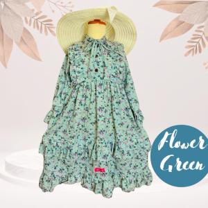 Shafira Motif 2 Dress Gamis Anak Cringkle Motif Premium 2-10 Tahun