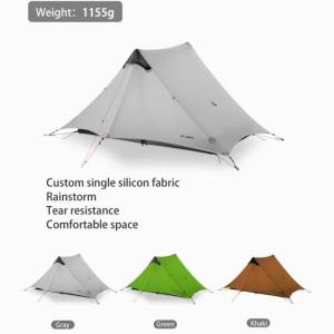เต็นท์น้ำหนัก 3F UL Gear Lanshan 2 Professional 15D Silicone 3-Season สำหรับการกำไรยาชาติ