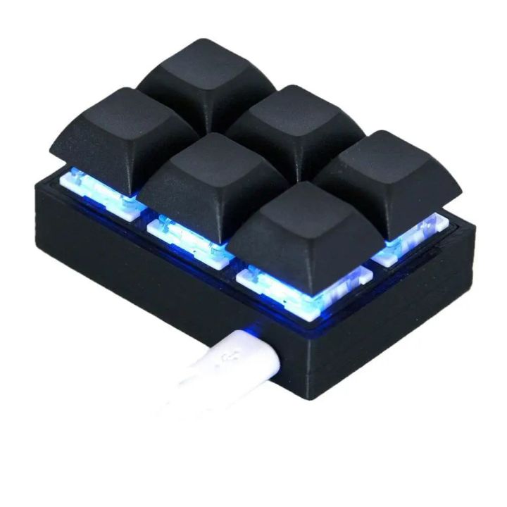 2/6 Keys Keyboard USB Custom Programmable Macro Keypad Switch One-key ...