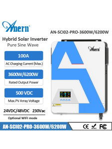 Hybrid Inverter 24V/48V 3.6KW/4.2KW/6.2KW Hybrid Solar Inverter Pure Sine Wave MPPT Hybrid Off Grid Inverter