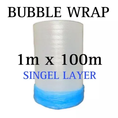 **1 ROLL PER ORDER** Bubble Wrap 1m x 100m Single Double Layer Black White Lightweight for Wrapping Shipping Storing