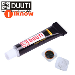 I know DUUTI Tire Repair Kit Glue Powerful Cold Patch Inner Tire Motorcycle Electric Vehicle Mountain Bicycle Tool Set (Contains 1*Glue 2*30mm Tire Patch)