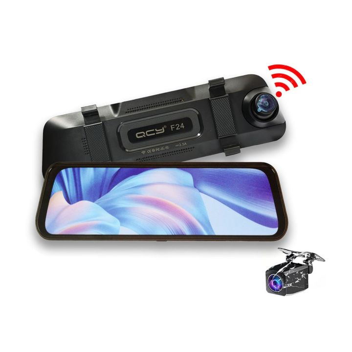 QCY F24 Dash Cam 4K Front 1080P Rear Ultra HD 9.66