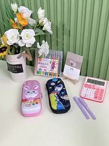 [SG Seller]3D Cartoon Hard EVA Pencil Case Space Astronaut Lion Elephant Large Capacity Kids Stationery