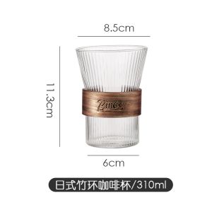 BINCOO แว่นตาหรูหราน้ำหนักเบาสำหรับใช้ในบ้านทนความร้อนได้แก้วกาแฟแก้วกาแฟ Sloki Kaca ทำมือแชร์ชุดถ้วยได้