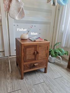 ตู้หัวเตียง ตู้ข้างเตียง ตู้ไม้สักเก่า Night stand