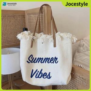 [Jocestyle]Mens Heavy-Duty Canvas Tote Bag with Secure Closure for Work Beach and Travel