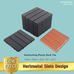 PLASTIC INTERLOCKING DECK TILES FLOORING (Diagonal Slats) 30pcs/box
