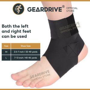 GEARDRIVE Ultra Thin Ankle Wraps Ankle Brace - Strap Heel Brace Stabilizer for Sprained Foot - Breathable Soft Firm Compression Sport Sleeve for Swelling