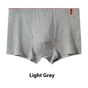 Hanlu กางเกงในกางเกงในระบายอากาศผ้าฝ้ายต้านเชื้อแบคทีเรียกางเกงในผู้ชายแถบยางยืด