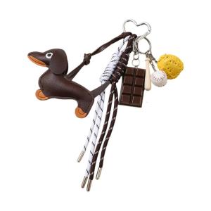 Đa năng Dachshund Móc treo chìa khóa mạnh mẽ PU Vật liệu xách tay phụ kiện thời trang cho hợp thời trang phụ nữ sử dụng hàng ngày