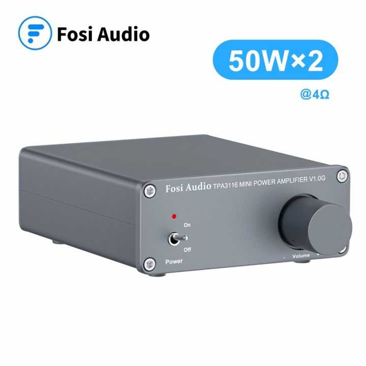 Fosi Audio V1.0B Amplificateur Audio Stéréo 2 Canaux, Mini Hi-FI Classe