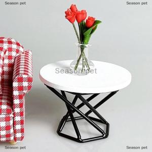 [COD] Season pet บ้านตุ๊กตา1:12โต๊ะกาแฟขนาดเล็กโต๊ะน้ำชาเฟอร์นิเจอร์ตกแต่งโมเดลบ้านตุ๊กตาอุปกรณ์ตกแต่งบ้าน