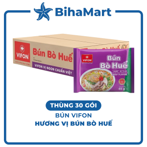 [THÙNG 30 GÓI] - VIFON - Bún Vifon hương vị Bún bò Huế Bún bò Huế Vifon Bún bò Huế Bún bò Vifon Bún bò ăn liền (65g/gói)