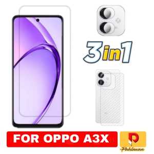 PROMO 3 inc 1 Clear Tempered Glass Oppo A3X  Screen Protector