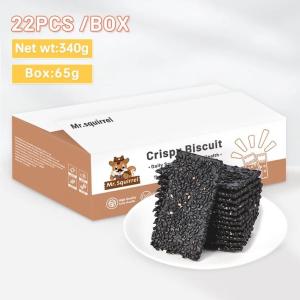 Mr Squirrel 3 In 1 Chia Seeds Biscuit Low Carb Vegetable Quinoa Black Sesame Biscuits and Cookies