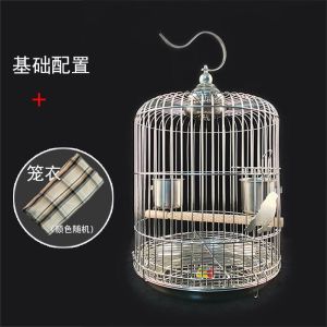 Bird Cage For Parrot Cage Bird Trap Parrot Cage For Bird Bird Cage For Parrot Cage Stainless Steel Round Large Cockatiel Cage