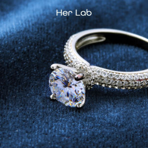 Her Lab Jewelry | Genuine Moissanite 925 Sterling Silver Ring with GRA Report DovEggs 2 Carat High Jewelry Diamond Ring  Original 100% Via Diamond Selector. 925 Sterling Silver Wedding Rings Fashion Cut Diamond Rings