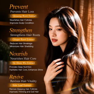 Natural Hair Growth Serum Anti Hair Loss Treatment Ginger Extract Scalp Care Solution