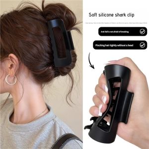New Soft Silicone Safe Shock-resistant Not Easy to Break Shark Hair Clip brown/White/red/Black Clip