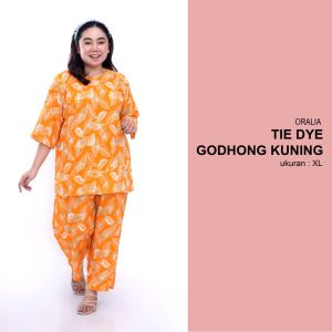 One Set Bigsize /Tie Dye Godhong Hijau / Setelan Celana Panjang / Setelan Jumbo / Tie Die Big Size / Tie Dye Jumbo