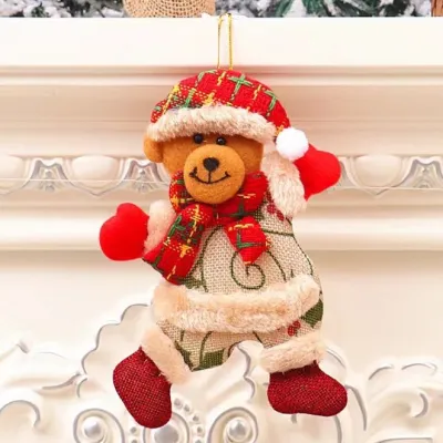 23x16cm Linen cloth Santa Clause Socks For Christmas Decoration 1pcs