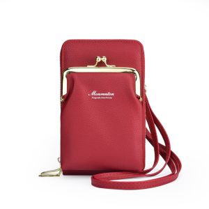 2025 กระเป๋าศัพท์สไตล์ใหม่สำหรับผู้หญิง กระเป๋าสตางค์เวอร์ชั่นเกาหลีแบบเรียบง่าย กระเป๋าซิปคู่ กระเป๋าทอเนื้อผ้า กระเป๋าสะพายข้างเดียว