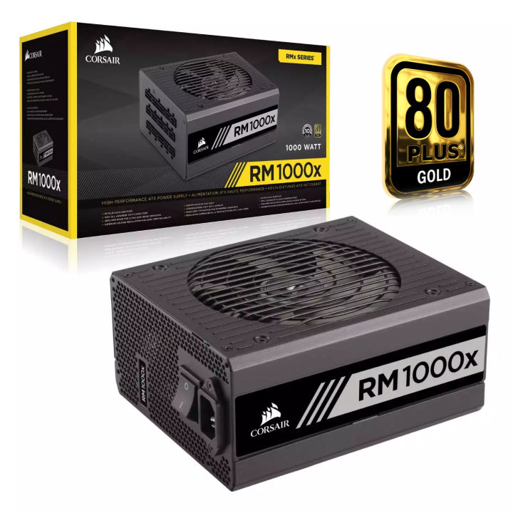 Power Supply 1000W CORSAIR RM1000x Black (80+ Gold)💥รับประกันสินค้า 10
