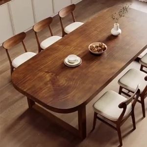 [CozyNest ]Solid Wood Dining Table with Chairs Dining Table Small Apartment Home Dining Table Negotiation Table and Chair