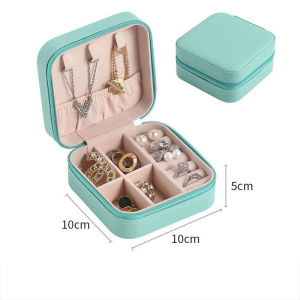 Mainland Kotak Perhiasan Portable Bag Box Tempat Penyimpanan Cincin Kalung Travel Mini Jewelry Box HDK309