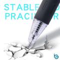 Black Gel Pen 0.5mm Pen Pulpen Gel Retractable Tinta Hitam 0.5mm - Best Stationary. 