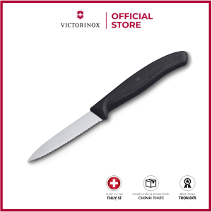 Dao Bếp  Victorinox Paring Knives 8cm (luỡi răng cưa) cán đen 6.7633