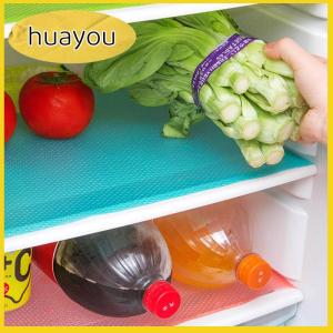 huayou แผ่นรองตู้เย็นกันน้ำ EVA 4ชิ้นแผ่นรองกันเชื้อราในห้องครัวแผ่นรองกันน้ำมันลิ้นชักแผ่นปูตู้เย็นฉนวนกันความร้อน